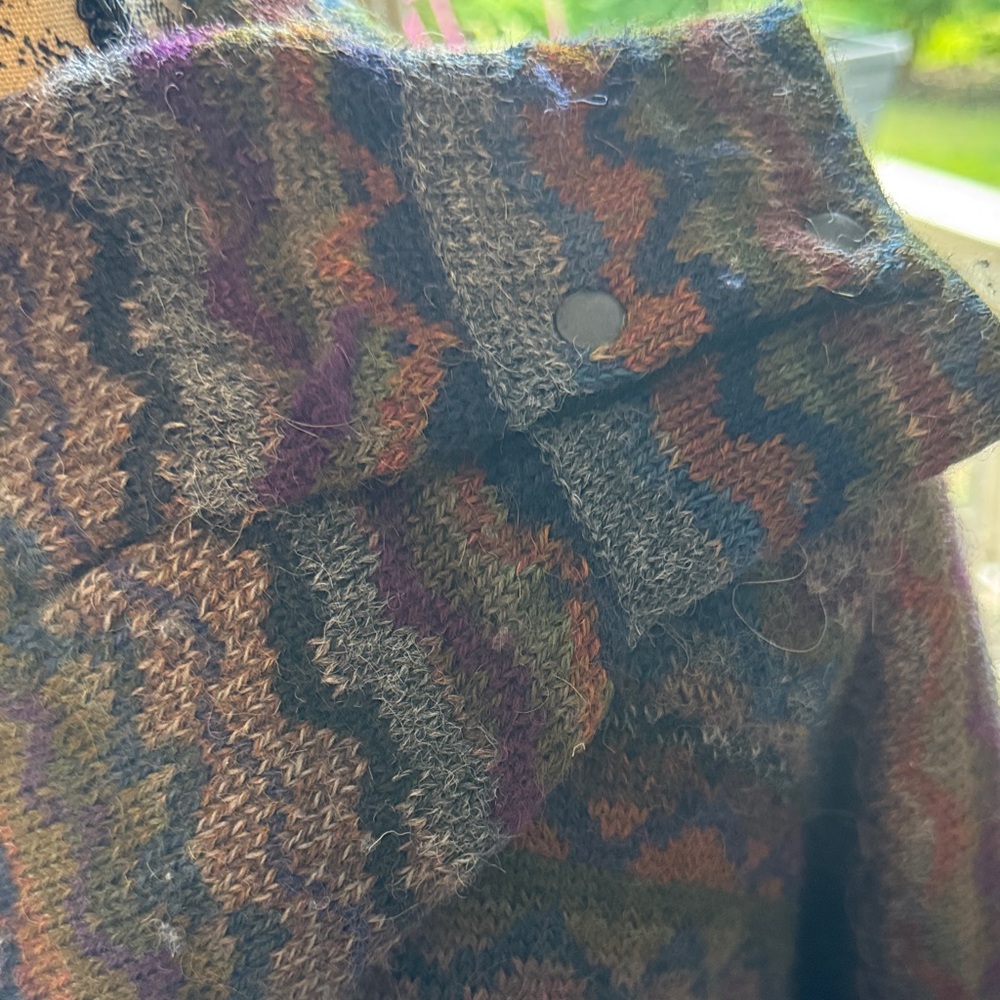 Peruvian Connection Multicolor Zigzag Alpaca Knit… - image 4